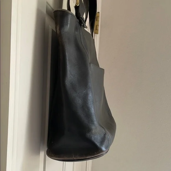 Vintage Coach 4155 Black Leather Tote